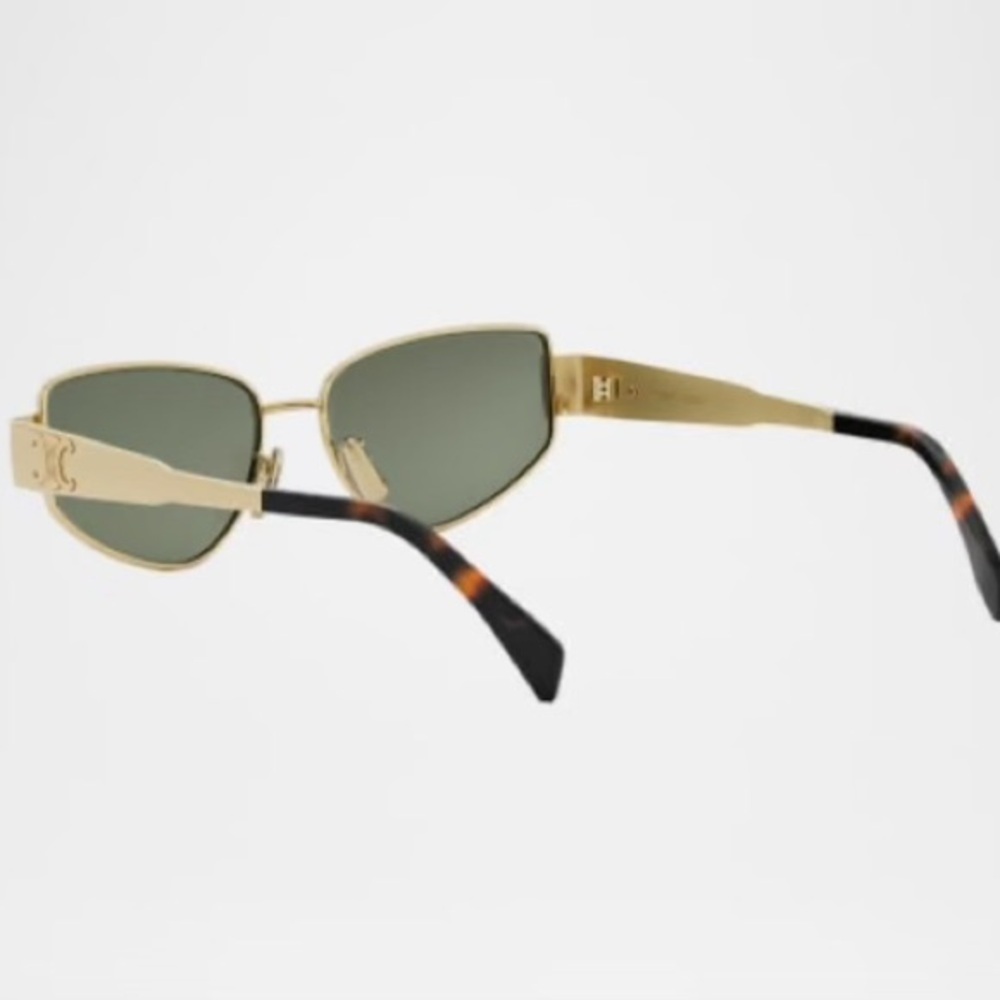 Celine Triomphe cat eye gold metal sunglasses - Picture 11 of 14